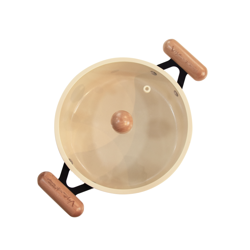 Brienne 22cm Casserole with Glass Lid Silicone Rim VZCR-8002C